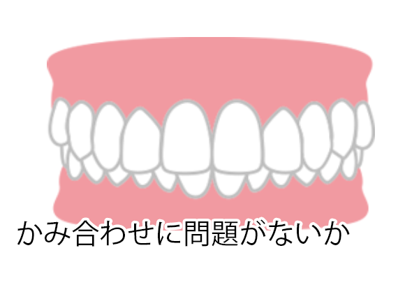 噛み合わせに問題がないか